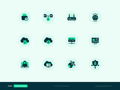 Cloud Computing icons #figma #icon #designs cloud computing design icon minimal