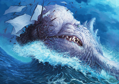 Shiplasher Leviathan art creature design digital digital art draw drawing fantasy illustration leviathan photo photoshop