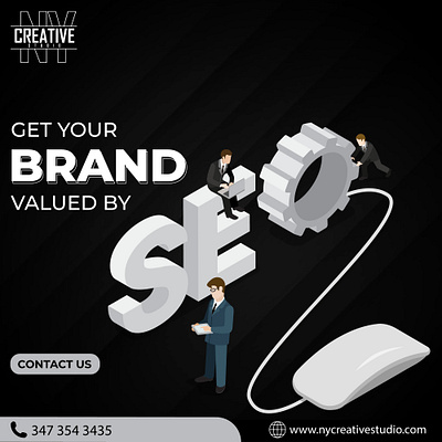 Elevate Your Brand with Expert SEO brand branding brochures design graphic design illustration logo ny creative studio seo typography ui ux vector