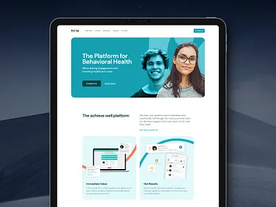 Website Redesign - Prevail Health landing page mockup redesign ui ui design ux design web design