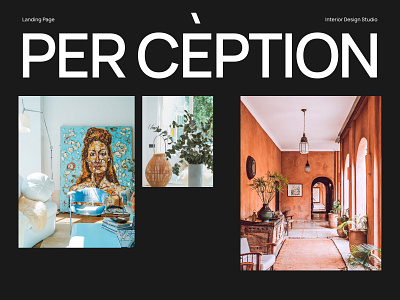 Per Ception / Interior Design Studio / Landing Page branding design landing ui ux web design