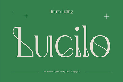 Lucilo – Art Noveau Font design designer font fonts lucilo – art noveau font typeface typography