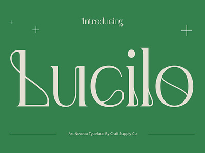 Lucilo – Art Noveau Font design designer font fonts lucilo – art noveau font typeface typography
