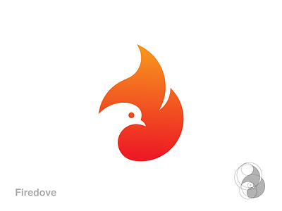 Firedove branding concept creative design dove fire firedove golden ratio graphic design grid illustration logo simple symbol