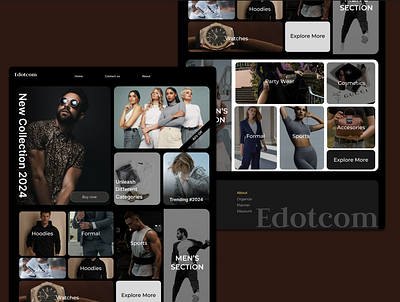 E-commerce Website Design dark theme e commerce ui shopping website web design shopping