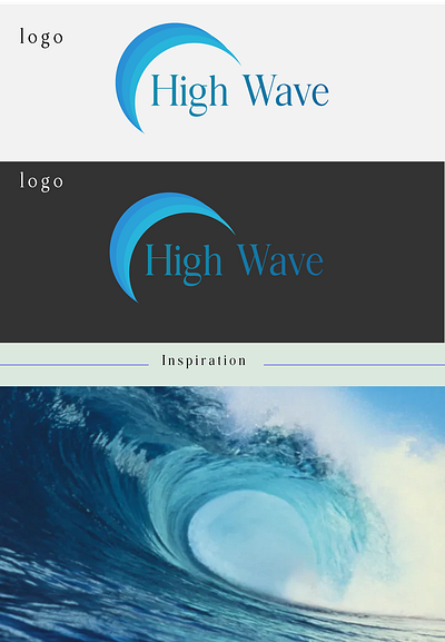 A combination mark logo blue branding graphic design logo logo design sea wave