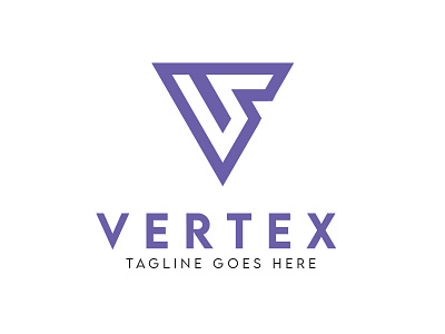 vs/ Letter logo / lettermark logo monogram logo triangle logo v logo vertex logo vs logo