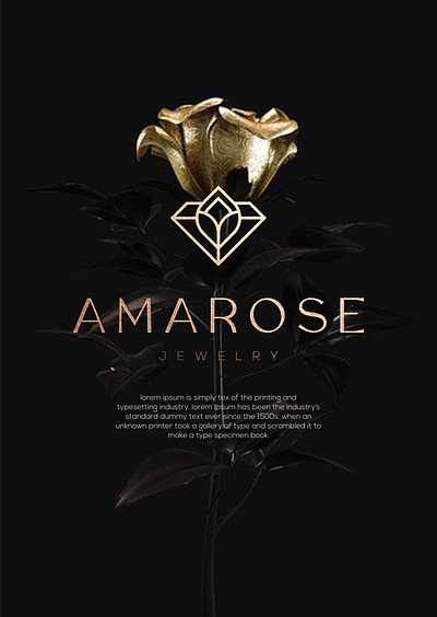 AMAROSE JEWELRY LOGO 3d animation branding graphic design logo motion graphics ui