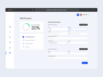 Sell Process Screen | Form checkout ecommerce form inputs purchase sell process ui