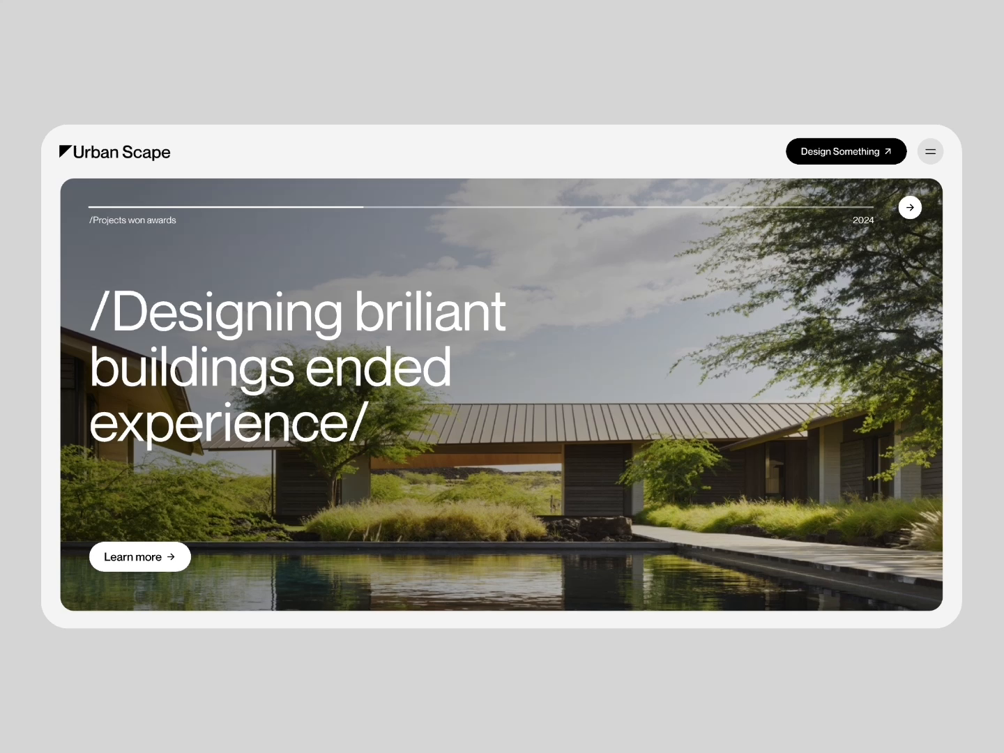 Hero Section for Modern Architecture Studio - Web Design by Krawczyk ...