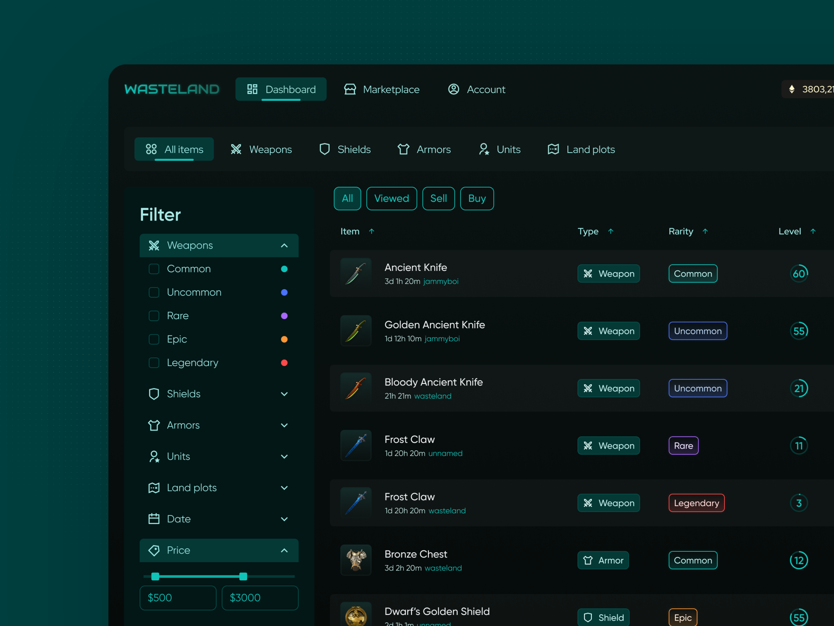Dashboard page NFT marketplace blockchain dashboard design fluent marketplace nft ui web