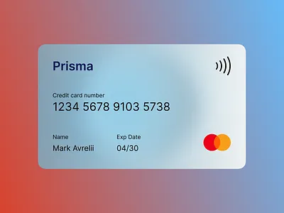 Credit Card Design challenge credit card ui