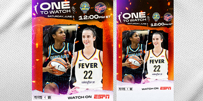 WNBA Key Matchup adobe photoshop basketball caitlin clark creative design graphic design photoshop social media typography wnba
