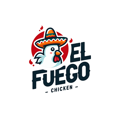 El Fuego Chicken Logo adobe illustrator brand identity branding design food food logo graphic design graphic designer illustration logo logo design visual identity