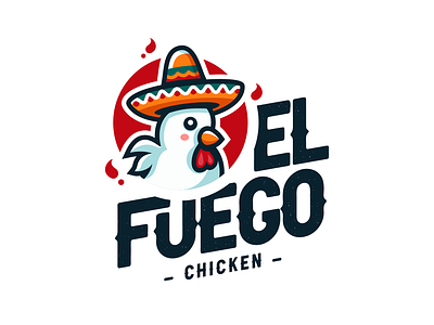 El Fuego Chicken Logo adobe illustrator brand identity branding design food food logo graphic design graphic designer illustration logo logo design visual identity