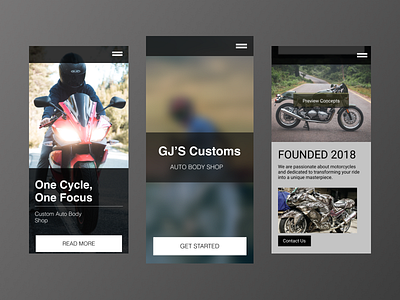 Motorcycle App Concept 2 app bike branding business design graphic design mobile motorcycle ui
