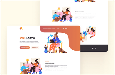 We Learn - Figma Course project graphic design ui webdesign wordpress