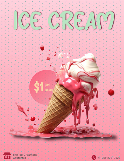 Ice Cream flyer flyer flyer design graphic design