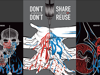 Don't Share Don't Reuse design illustration poster posterdesign