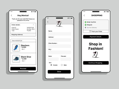 Shoepping: Effortless Shoe Discovery, Online Shoes Ordering App checkout ecommerceapp trackorder vieworder