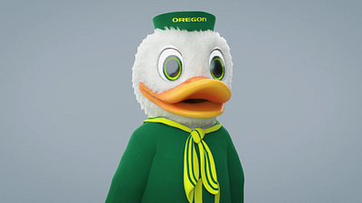 OREGON DUCK 3d after effects animation c4d cgi cinema 4d donald duck duck eugene mascot oregon sports university of oregon uo uofo vfx