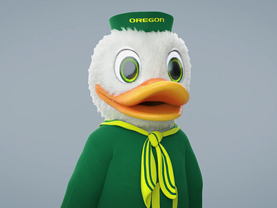 OREGON DUCK 3d after effects animation c4d cgi cinema 4d donald duck duck eugene mascot oregon sports university of oregon uo uofo vfx