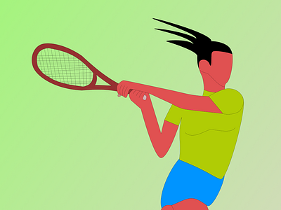 Tennis Player design digital art digital illustration figma illustration illustration art sports tennis tennis player ui womens tennis