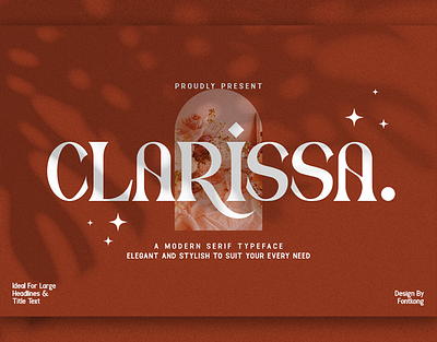 Clarissa Modern Classy Serif Font branding design font handwritten illustration italic logotype script typeface ui