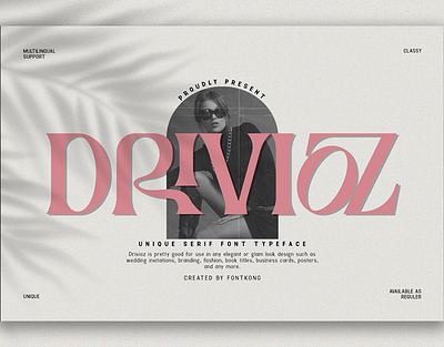 Drivioz Modern Classy Unique Serif Font branding design font handwritten illustration italic logotype script typeface ui