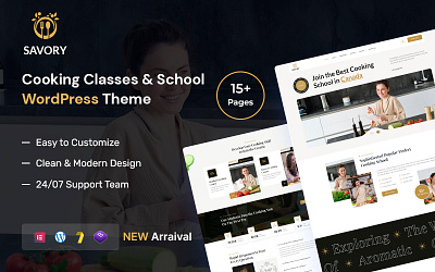 Savory – Cooking Classes and School WordPress Theme trained chefs
