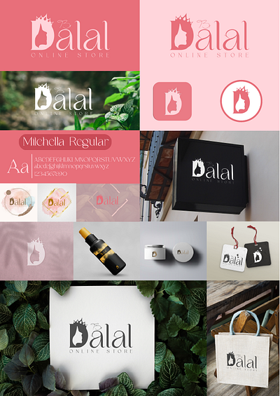 Dalal online store beauty branding illustration logo motion graphics nature photoshop product skin care store women
