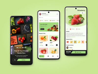 Modern Grocery App Design branding design ecommercewebsite figmadesign graphic design grocery app inspiration rejoanrejuuix uiuxdesign