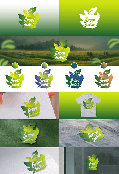 Grow Contest bonzanto branding contest graphic design green grow illustration leaf logo photoshop plants