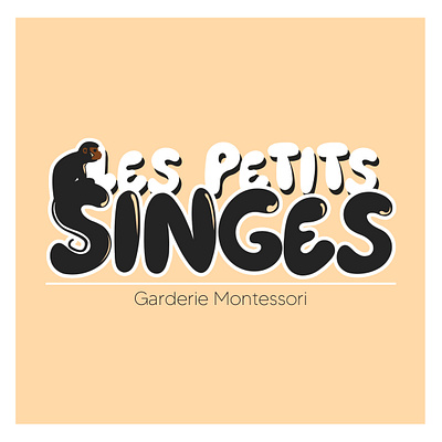 Garderie Montessori "Les Petits Singes" app branding design graphic design illustration logo typography ui ux vector