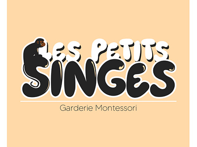 Garderie Montessori "Les Petits Singes" app branding design graphic design illustration logo typography ui ux vector