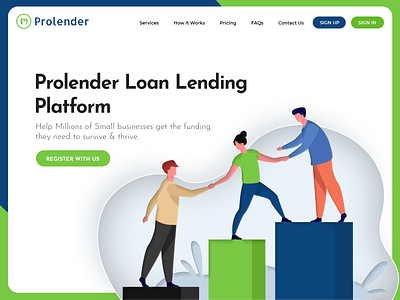A Lender Platform animation branding contactus faq graphic design homepage lender lending loan mockup plan pricing signup ui ux website