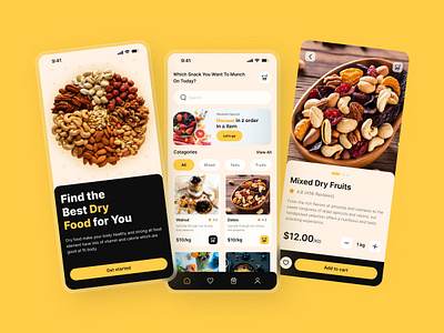 Dry Food App Design creative designthinking ecommercewebsite figmadesign productdesign uiuxdesign userexperience ux