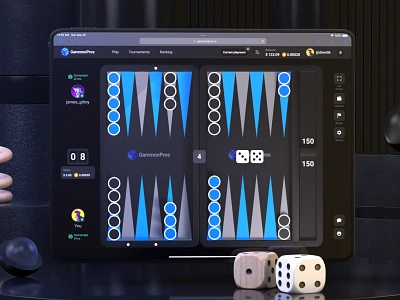 🎲 Earn BTC in online backgammon matches | Board 3d 3d board backgammon board cgi dice game ui gammon scene ui