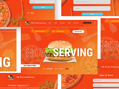 Krusty Delivery design web food ui web