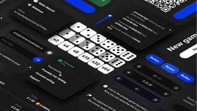 🎲 Earn BTC in online backgammon matches | Design System buttons components dashboard design system dice figma figma library game library game ui library ui kit ui library