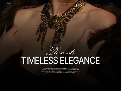 Jewelry store Homepage design graphic design homepage landingpage ui