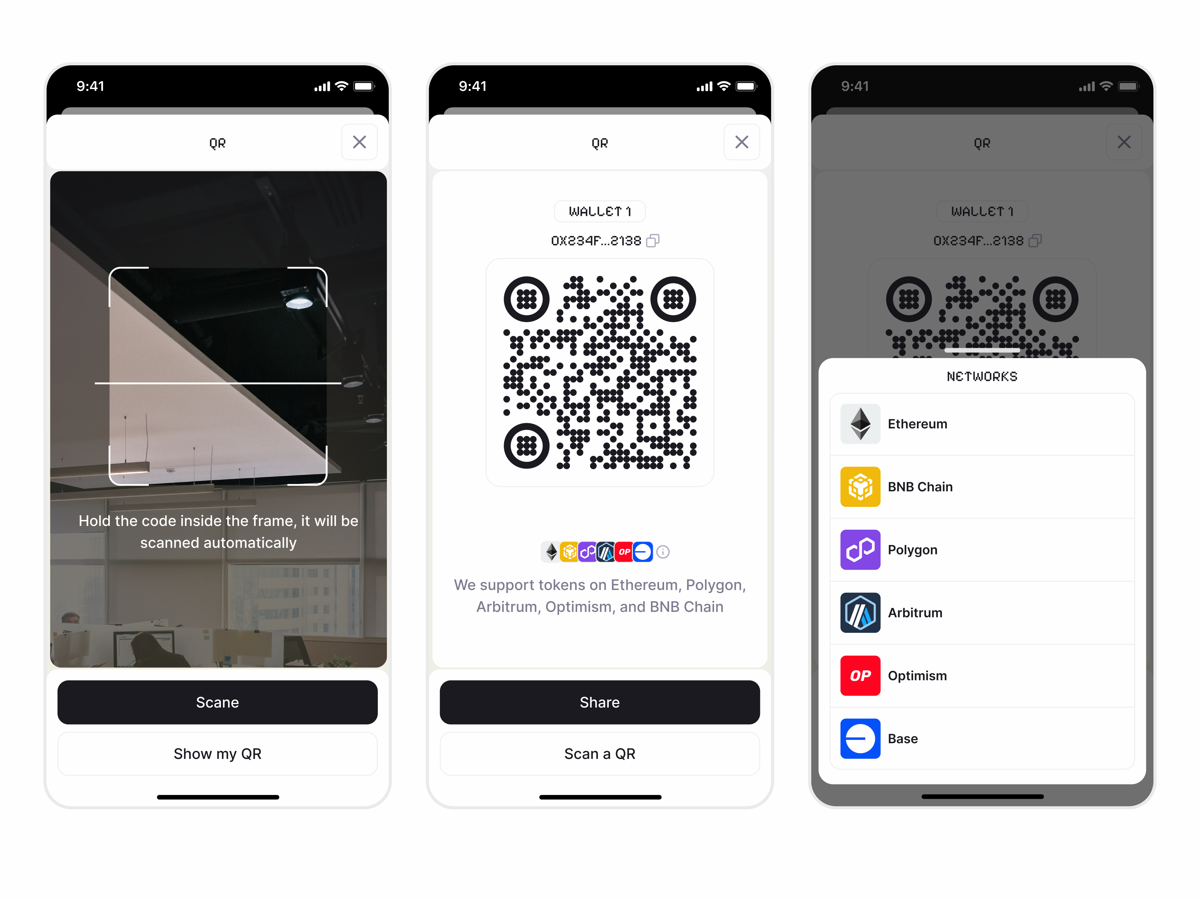Crypto Wallet App UI Kit - QR Code Scanning and Sharing by Kirill Lipovoi  on Dribbble