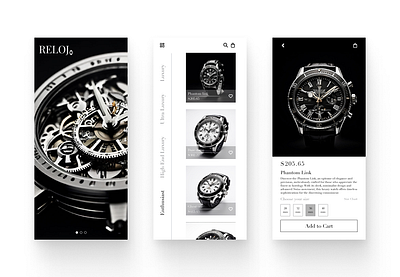 Luxury Watch Retail App app app design design ui ux uxui watch