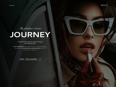 Homepage for the Cartier store branding graphic design landing page ui домашняя страница