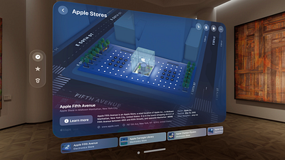 Landmarks for Apple Vision Pro 3d app apple ar dark maps spatial ui vision visionpro