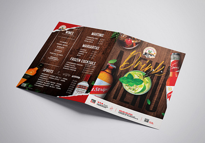 Ocho Rios Jerk Centre Menu Re-Design alcohol branding cocktails design food and beverage graphic design layout menu typography