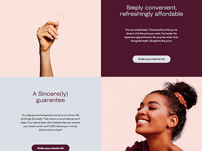 Dental aligners website UX/UI designs aligners dental care ecommerce figma home page design ui ux ux ui web design webflow