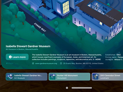 Landmarks for Apple Vision Pro app apple ar dark maps mobile museum spatial ui ux vision