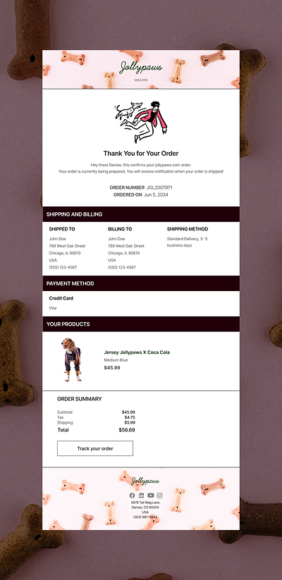 #Daily UI 17 Purchase Receipt daily ui email pet shop receipt ui