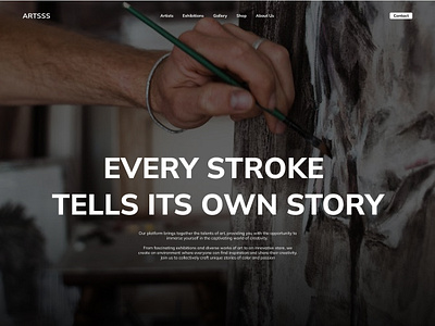 Homepage for a creative studio-shop arts design graphic design homepage landing page ui